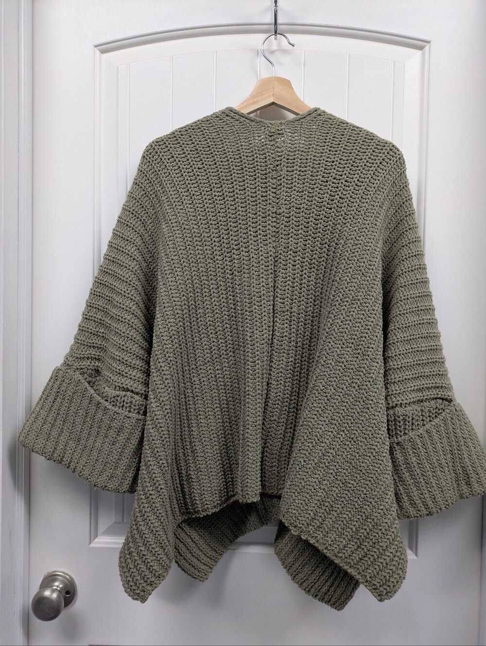 POL Olive Green Chunky Knit Open Cardigan Fits Sm-XL - Picture 7 of 8